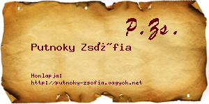 Putnoky Zsófia névjegykártya